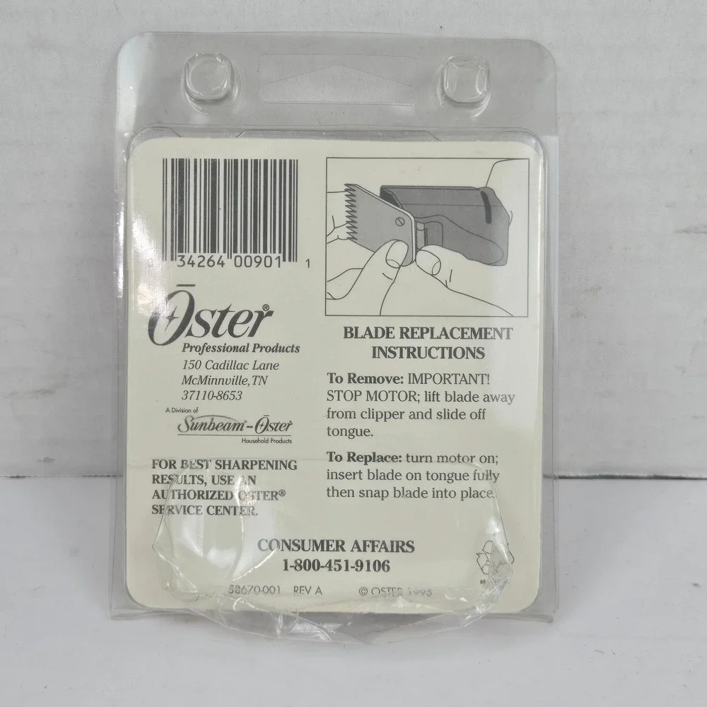 Vtg Oster Clipper Blade A5 Color Match System Size 10 1/16